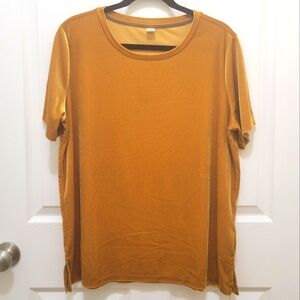 Old Navy Mustard Yellow Velvet Top
